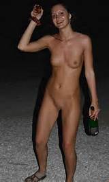 drunk naked on beach