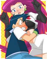 Jessie (Musashi) and Ash Ketchum (Satoshi) - Pokemon