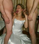 Amateur bride porn public photo - slutty bride sucks two friends after ...