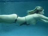 Busty Girl Topless Underwater Pictures