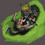 Midna and Wolfy Link by Santafire