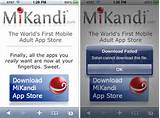 You can get to MiKandi's first base if you're an iPhone user (left ...
