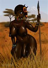 African tribal shemale with a big cock by G1r0r0