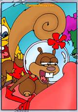 Sandy Cheeks poses plugged between