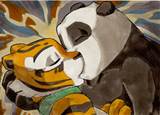 ... female fur furry kung_fu_panda master_tigress nude panda po text tiger