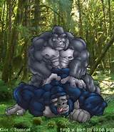 ... sex ape da_boz furry gay gorilla jungle male muscles pecs penetration
