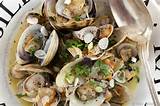 Tender Clams in White Wine with Cilantro, Spring Onions and Chipotle ...