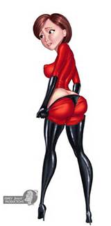 Mrs. Incredible about to strip down