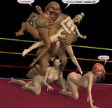 Hot ogre art comics -four 3D sluts for one monster cock